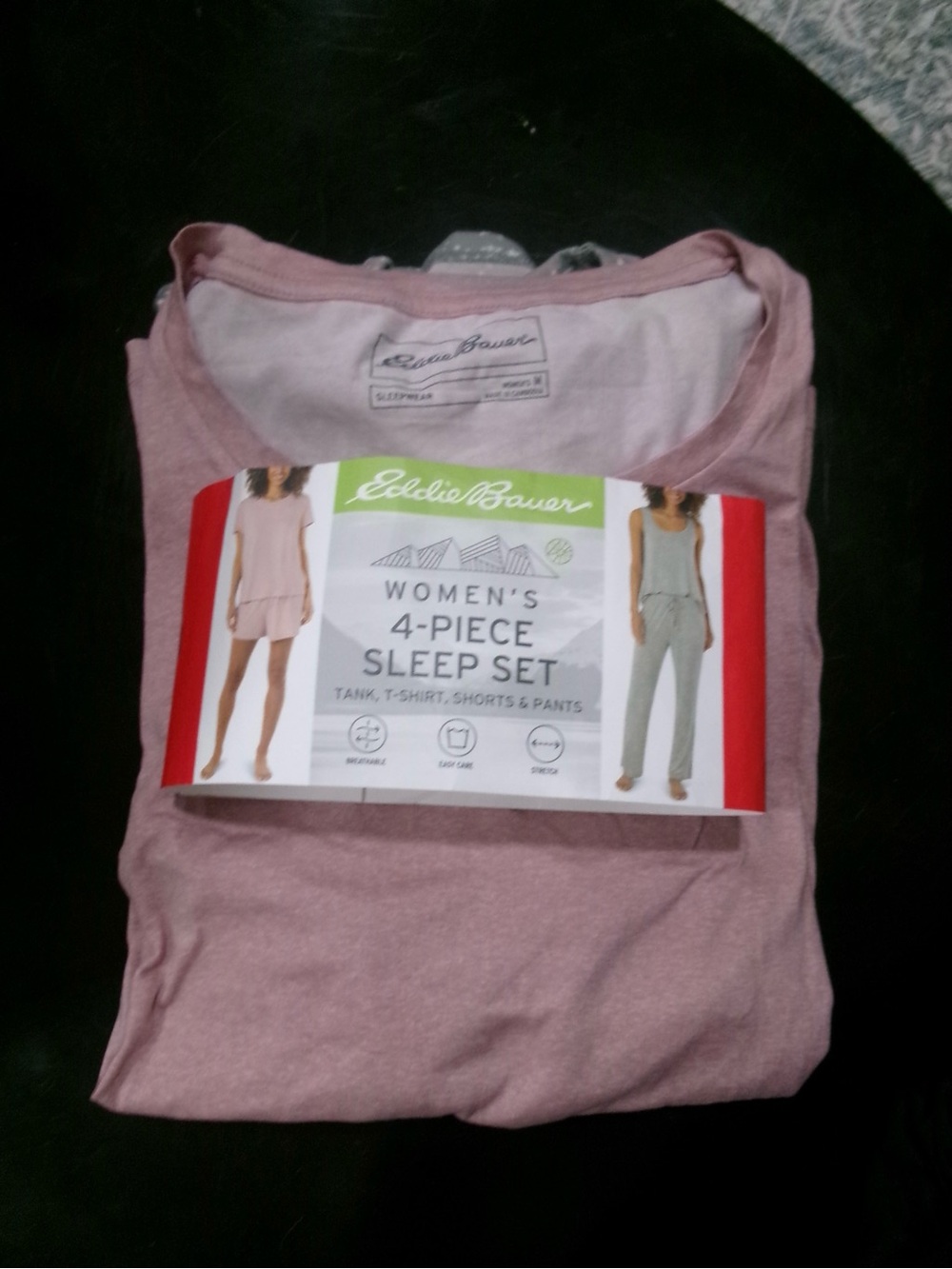 Eddie Bauer Women's 4-Piece Sleep Set - Light Mauve